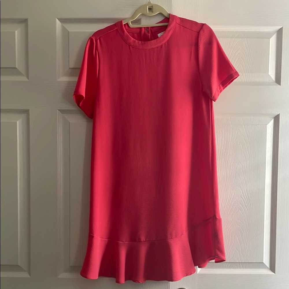 Mud Pie Salmon colored Ruffle Hem Dress